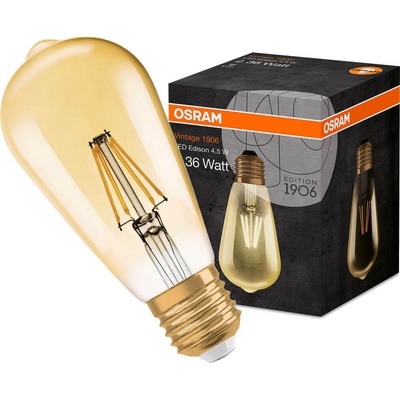 Osram LED žárovka E27 ST64 4,5W = 36W 420lm 2500K Teplá bílá