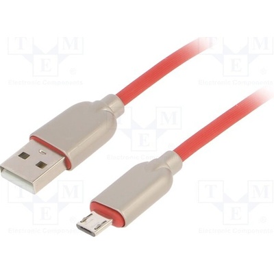 Gembird CC-USB2R-AMMBM-1M-R USB 2.0, USB A vidlice, USB B, micro vidlice, zlacený, 1m