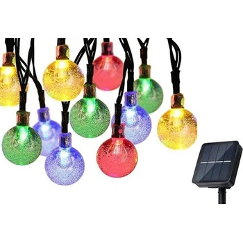 CoolCeny Dekorativní venkovní solární řetěz s 40 LED Lights Balls Vícebarevný