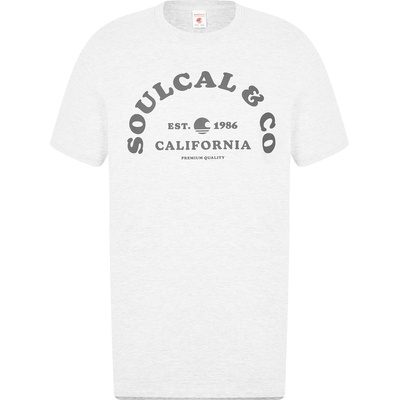 SoulCal Мъжка тениска SoulCal Large Logo T Shirt Mens - Grey Marl
