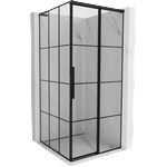 Mexen Rox L плъзгаща се дясна душ кабина 95 x 95 см, черна решетка, черна - 8C2L-095-095-70-77-P (8C2L-095-095-70-77-P)