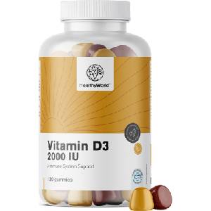 HealthyWorld Витамин d3 2000 iu - 120 гумени сладки