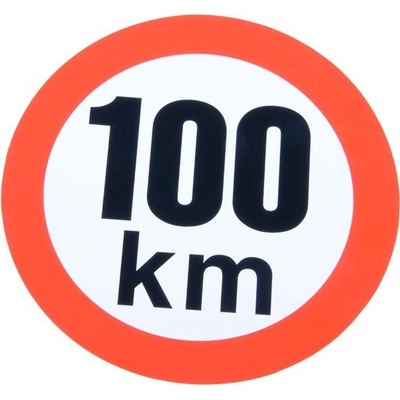 Samolepka rychlost 100 km, průměr 150 mm