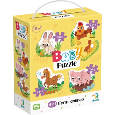 DODO Zvieratká na farme 4v1 2,3,4,4 dielov