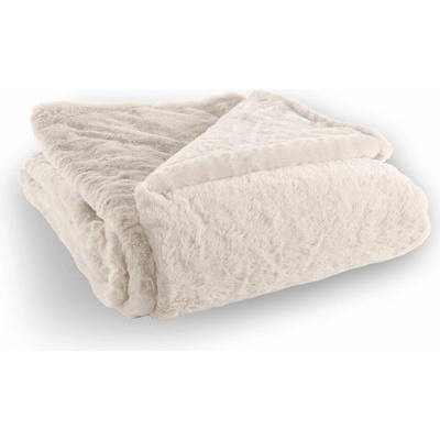 Tiseco Home Studio Bielobéžová deka z umelej kožušiny Ruby 150x200