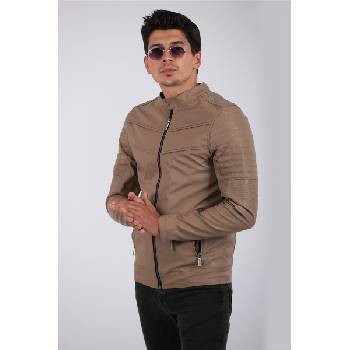 narmart Мъжко кожено яке - Бежово 2021083113 (311759_Бежов)