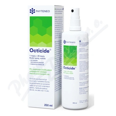 Octicide 1 mg/g + 20 mg/g dermálny roztokový sprej aer.deo.1 x 250 ml