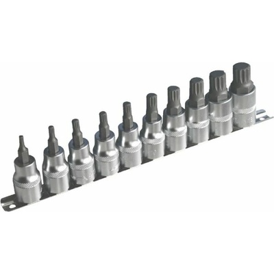 Zástrčné hlavice XZN (Spline) 1/2", M4 - M18, sada 10 kusů na liště - ASTA – Zbozi.Blesk.cz
