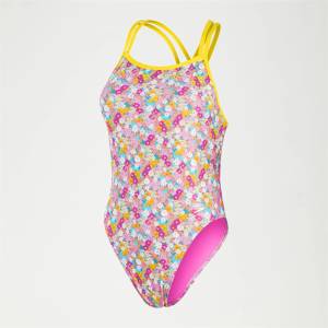 Speedo Бански костюм Speedo Women's Alov Digi Starbk One Piece Swimsuit - Yellow/Pink