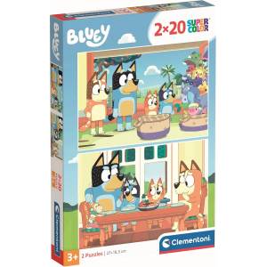 Clementoni Детски пъзел Clementoni от 2 x 20 части - Блуи (24807) - baby