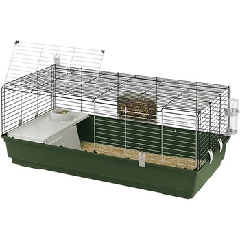 Ferplast Клетка за гризачи rabbit 120 - с оборудване, тъмнозелена
