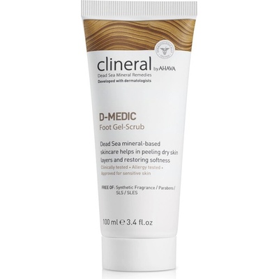 Ahava Clineral D-MEDIC Gélový peeling na nohy z Mŕtveho mora 100ml