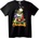 NOONEBRAND Тениска Весела Коледа Елха - 2XL, Black