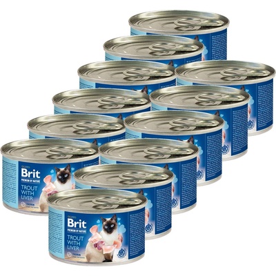 Brit Premium Котешка Тръстика с Черен Дроб 12 x 200 г