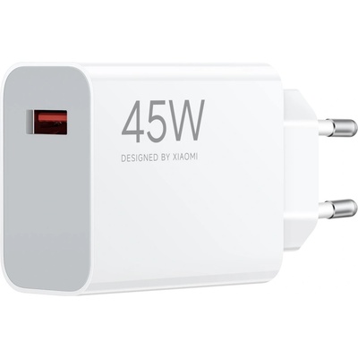 Xiaomi Захранване за ел. мрежа с USB-A изход с технология за бързо зареждане - Xiaomi Wall Charger USB-A 45W MDY-17-EF (бял) (MDY-17-EF)
