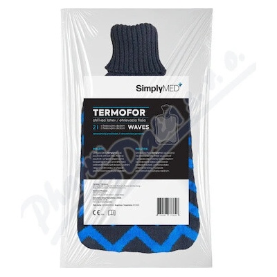 SimplyMed Termofor s pleteným obalem 2 l Waves