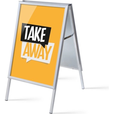 Jansen Display Set reklamního áčka A1, Take away, žlutý, anglicky, 639 x 1094 mm