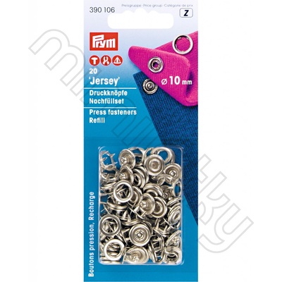 Knoflík stiskací JERSEY 10 mm NIKL náhradní – Zboží Dáma