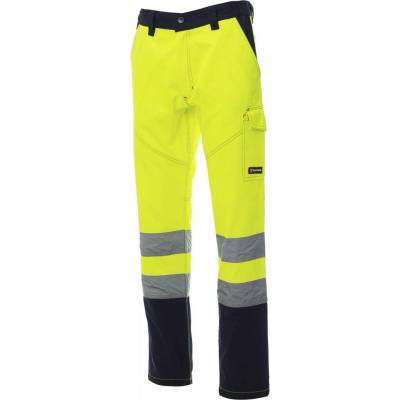 Payper Pracovné nohavice CHARTER fluorescenčná žltá navy modrá