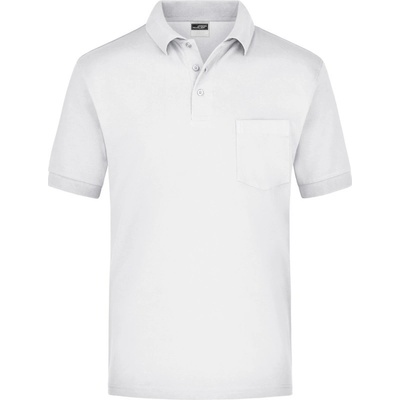 James & Nicholson polokošile JN 26 náprsní kapsou krátký rukáv COT-02002600102 bílá