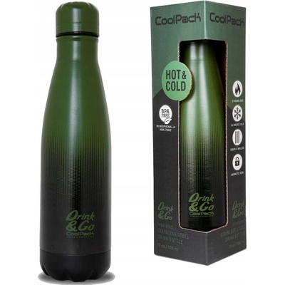 CooLPack termoska 500 ml zelená černá