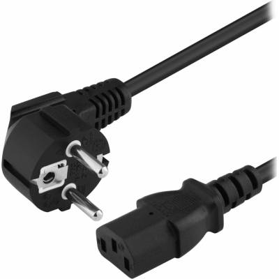 PremiumCord Kabel síťový 230V k počítači 0.5m kpsp05