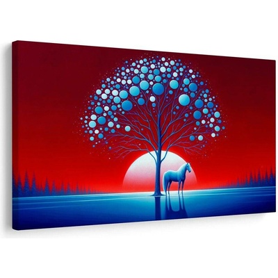 Obraz strom života s koněm - 90x60