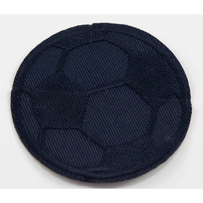 Nažehľovacia záplata - futbalová lopta - 6 cm - tmavá modrá
