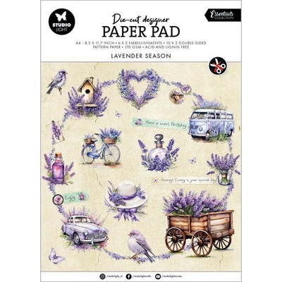 Sada papírů a výseků Lavender season Essentials nr.167 (SL) Studio Light SL-ES-DCPP167