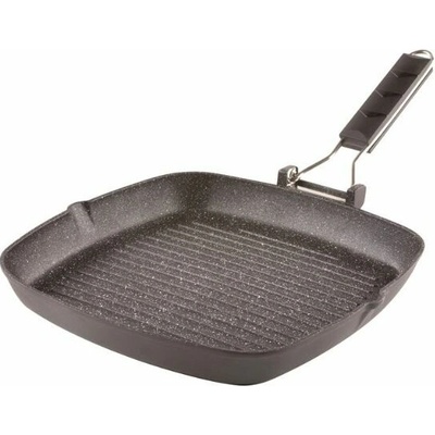 Italská grilovací pánev – Obdélníkový steakový gril Dietigrill Marmorella 30x30 cm