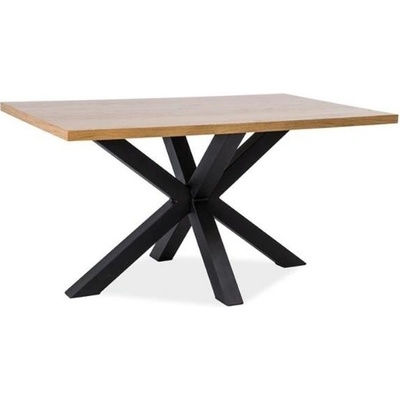 Signal Jídelní stůl Cross 150 x 90 cm dřevovlákno, dub / černá