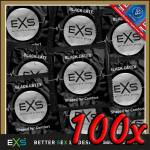 EXS Condoms Black Latex 100 pack