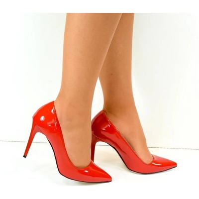 Dámske lakované lodičky MORA červené