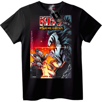 NOONEBRAND Тениска KISS Психо Цирк - 4XL, White