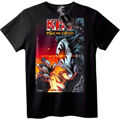 NOONEBRAND Тениска KISS Психо Цирк - 4XL, White