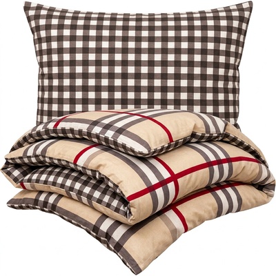 4Home flanel obliečky Kocka 160x200 70x80