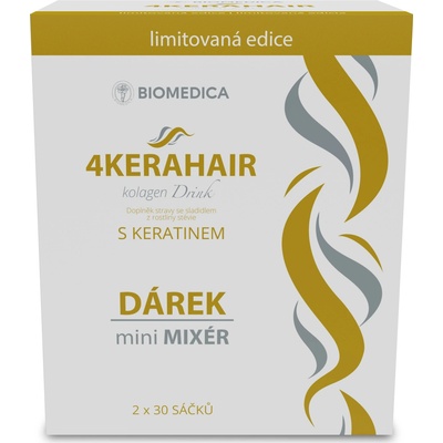 Biomedica 4KERAHAIR kolagen drink 2x30 sáčků