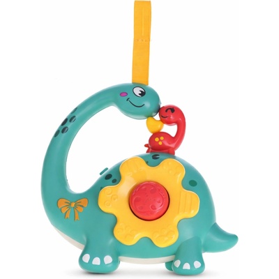 MikroTrading Chrastítko dinosaurus se světlem a zvukem 12 cm