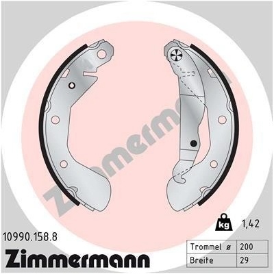 Sada brzdových čeľustí ZIMMERMANN 10990.158.8