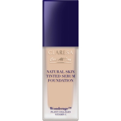 Claresa Natural Skin Tinted Serum Foundation Make-up / sérum s prirodzeným finišom 1W Light Warm 32 ml
