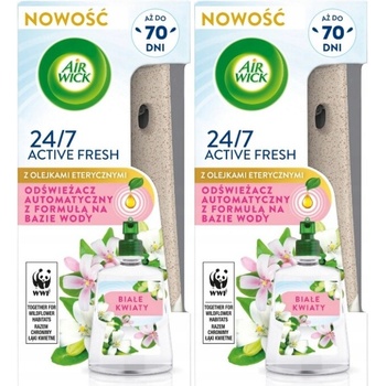 Air Wick Active Fresh difuzér + náplň Biele kvety Komplet 2 x 228 ml