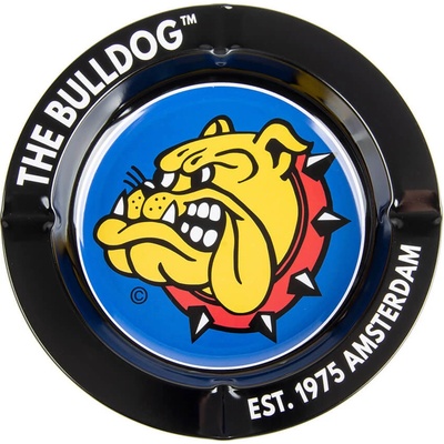 Bulldog Originálny čierny kovový popolník