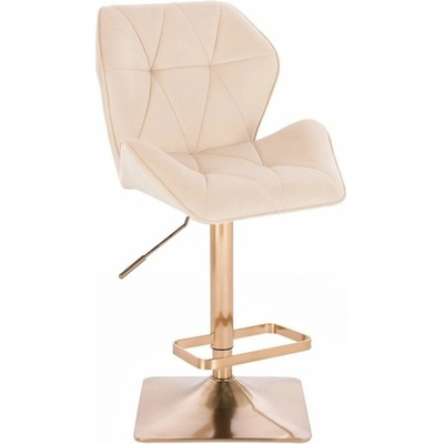 LuxuryForm Design Milano Max Velur na zlatej hranatej podstave / krémová