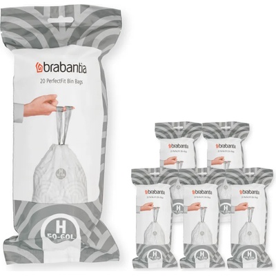 Brabantia Торби за боклук H PERFECTFIT 50-60 л, 120 бр. , Brabantia (BRAB138782)