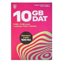 Twist SIM předplacená karta 10GB (5GB + 5GB ZDARMA) + 100 Kč kredit