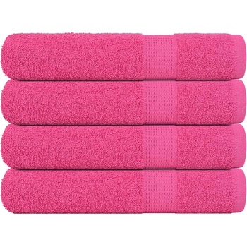 vidaXL Кърпи за сауна 4 бр розови 80x200 см 360 gsm 100% памук (137056)
