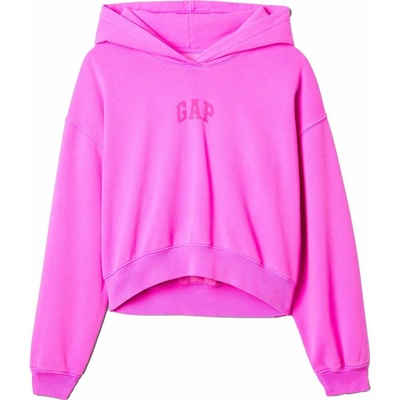 GAP Oversize crop mikina s logem růžová