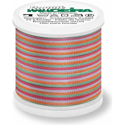 Vyšívací nit Madeira Rayon Multicolor č. 40 (200m) barva 2141 peach/blue/rust/green