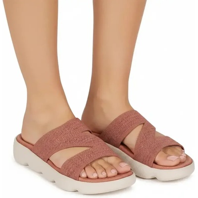 Дамски гумени джапанки в цвят тъмна пудра