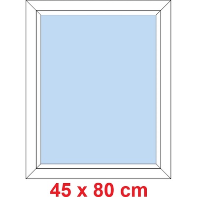 Soft Plastové okno 45x80 cm FIX neotevíravé Bílá